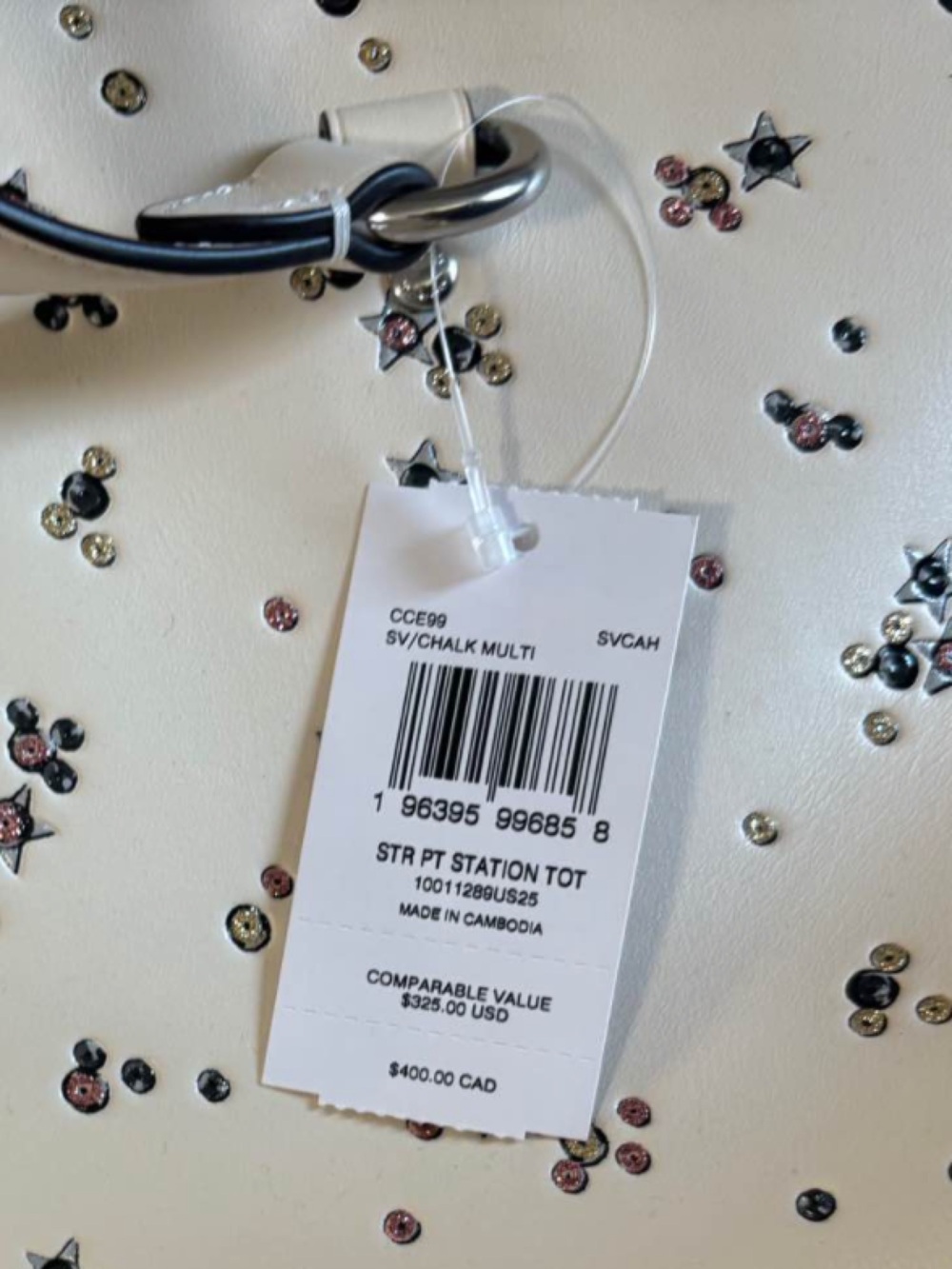 Coach Mollie Tote in Cream with Floral Star Print - Picture 4 of 4